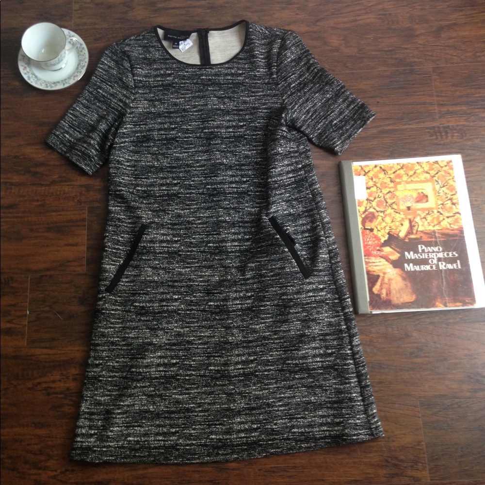 NWT Donna Morgan Black/White Mod Shift Dress